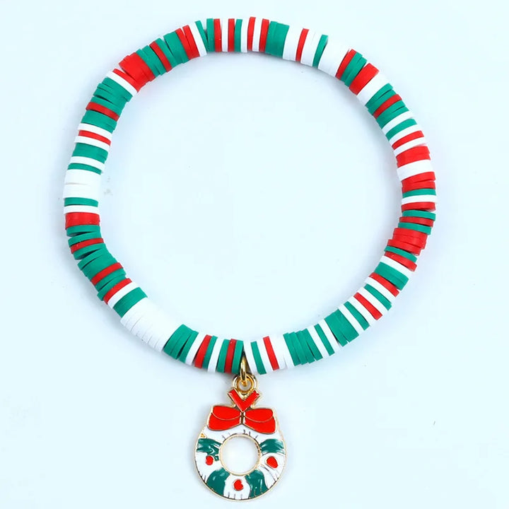 Pulsera de Navidad Aureline – Pulsera Ajustable con Santa Claus y Copo de Nieve, Diseño Festivo y Elegante