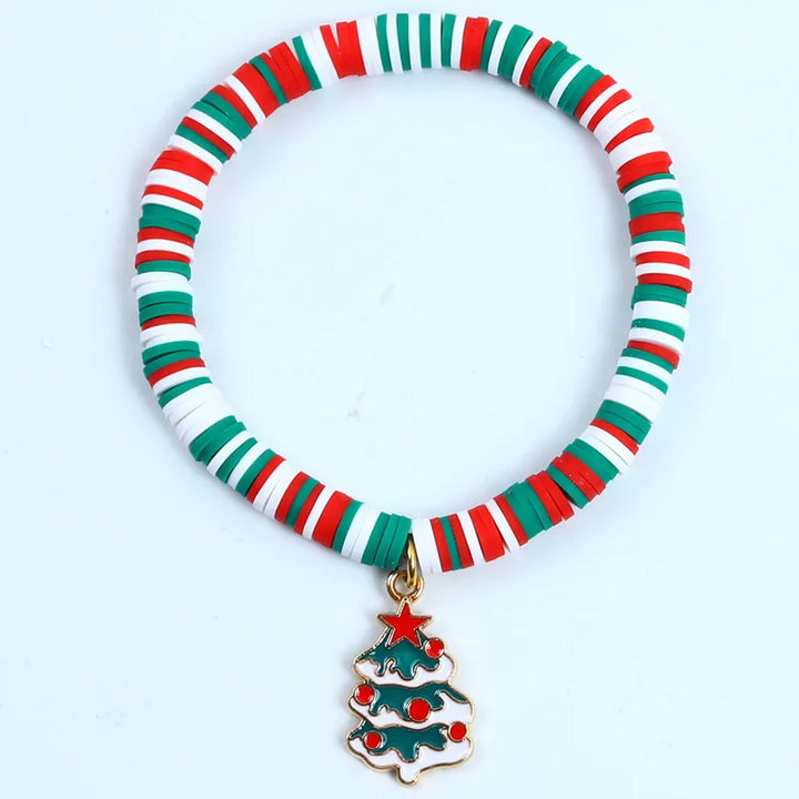 Pulsera de Navidad Aureline – Pulsera Ajustable con Santa Claus y Copo de Nieve, Diseño Festivo y Elegante