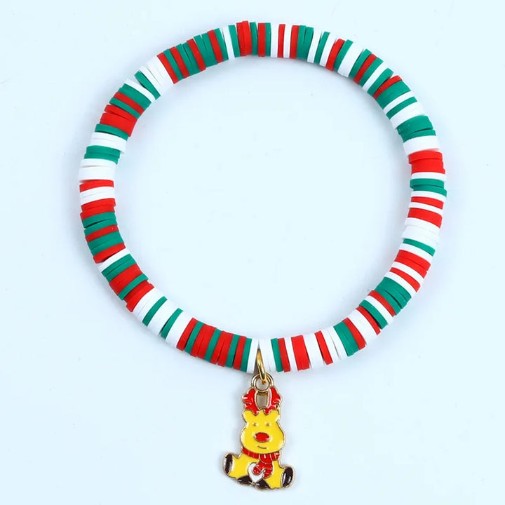 Pulsera de Navidad Aureline – Pulsera Ajustable con Santa Claus y Copo de Nieve, Diseño Festivo y Elegante
