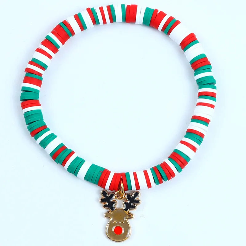Pulsera de Navidad Aureline – Pulsera Ajustable con Santa Claus y Copo de Nieve, Diseño Festivo y Elegante