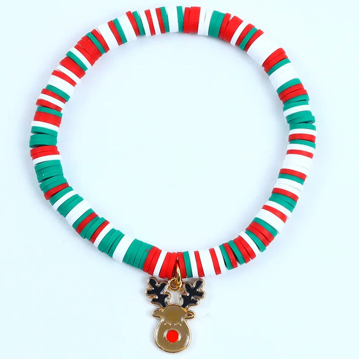 Pulsera de Navidad Aureline – Pulsera Ajustable con Santa Claus y Copo de Nieve, Diseño Festivo y Elegante