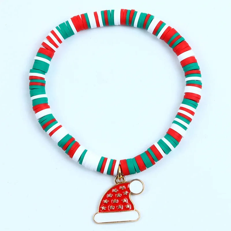 Polsera de Nadal Aureline – Polsera ajustable amb Pare Noel i Floc de Neu, Disseny Festiu i Elegant