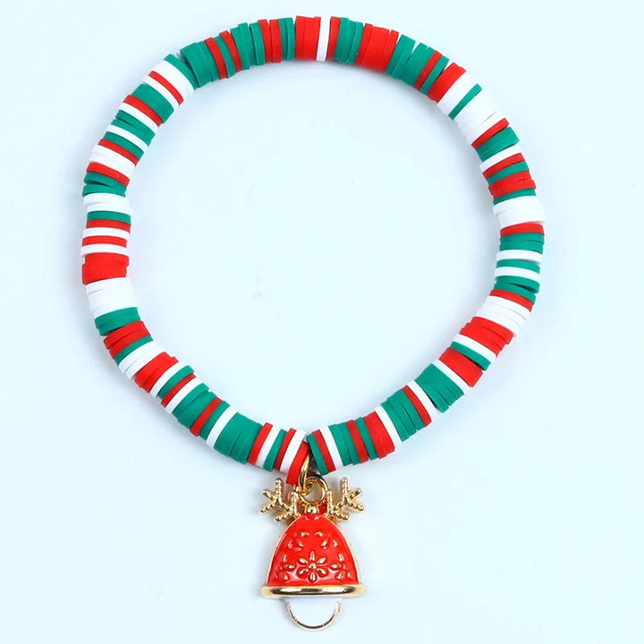 Pulsera de Navidad Aureline – Pulsera Ajustable con Santa Claus y Copo de Nieve, Diseño Festivo y Elegante