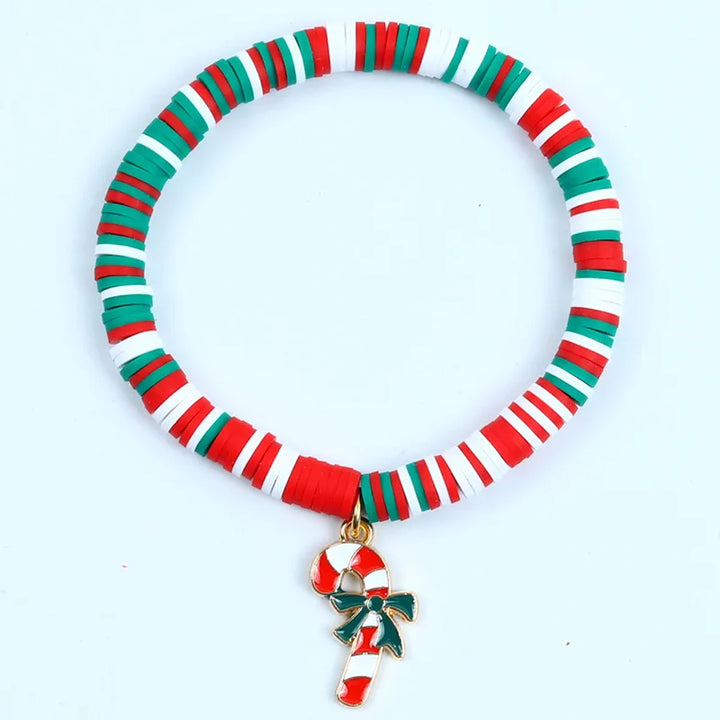 Pulsera de Navidad Aureline – Pulsera Ajustable con Santa Claus y Copo de Nieve, Diseño Festivo y Elegante