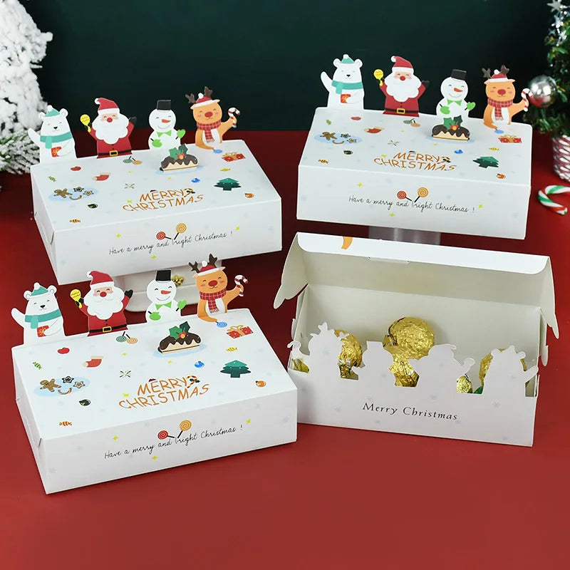 Kerst snoepdozen set van 5 - vrolijke verpakking voor feestdagen 1