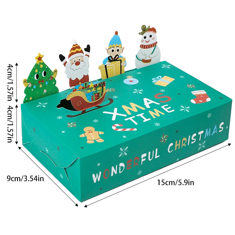 Kerst snoepdozen set van 5 - vrolijke verpakking voor feestdagen 6