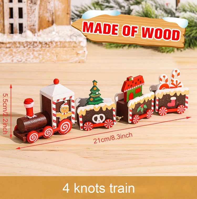 Kerst trein decoratie voor huis - houten en plastic opties 23