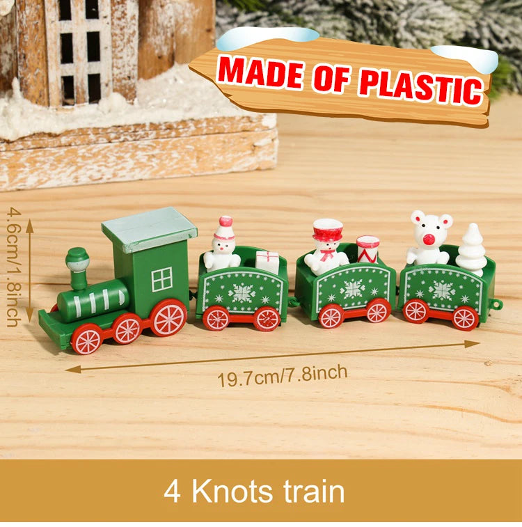 Kerst trein decoratie voor huis - houten en plastic opties 25