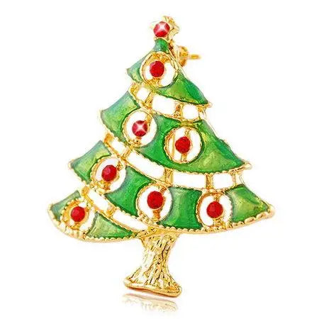 Spilla Albero di Natale Glaciara – Spilla Multicolore con Strass per Donne, Accessorio Festivo & Regalo Elegante