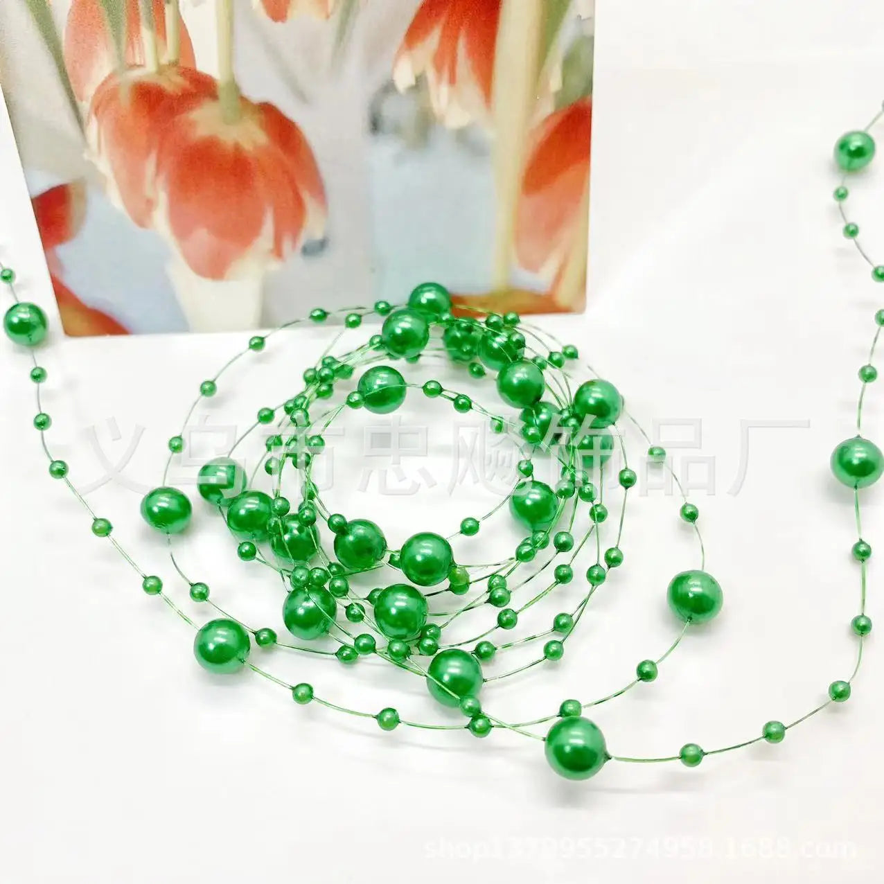 Festiglow Fil de Comptes – 5 Metres Kralenslinger, Durable i Colorit per a Nadal i Decoració de Festes