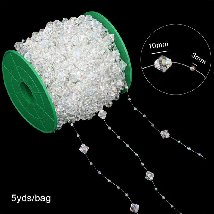 Festiglow Bead String – 5 Meter Kralenslinger, Duurzaam &amp; Kleurrijk voor Kerst en Feestdecoratie