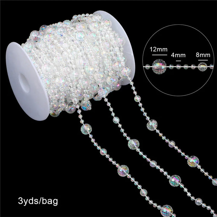 Festiglow Bead String – 5 Meter Kralenslinger, Duurzaam &amp; Kleurrijk voor Kerst en Feestdecoratie