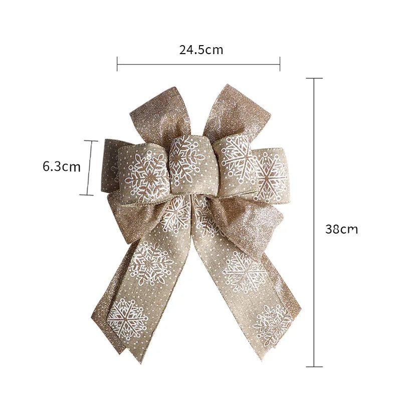 Festivelle Decorazione ad Arco Natalizio – Arco Porta Fatti a Mano con Fiocchi di Neve e Paillettes, Decorazione Festiva Colorata per Interni ed Esterni