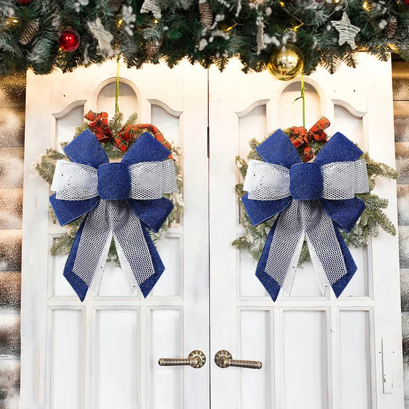 Festivelle Decorazione ad Arco Natalizio – Arco Porta Fatti a Mano con Fiocchi di Neve e Paillettes, Decorazione Festiva Colorata per Interni ed Esterni