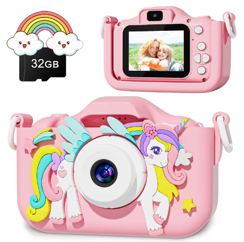 Kindercamera Unicorn – Fotocamera met Video &amp; 32GB SD-kaart 2