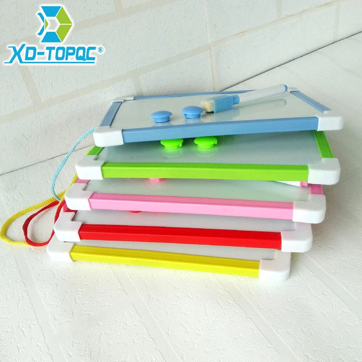 Kinderen droog afveegbaar whiteboard met magnetisch frame en pen, 5 kleuren, mini formaat 3