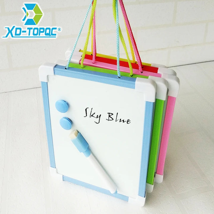 Kinderen droog afveegbaar whiteboard met magnetisch frame en pen, 5 kleuren, mini formaat 4