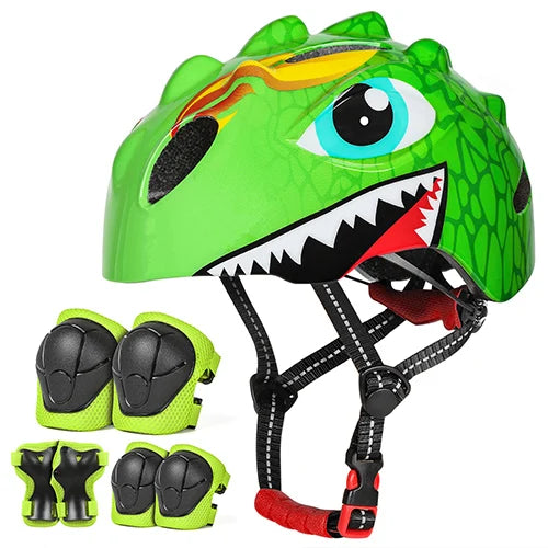Kinderfietshelm Set met Knie- en Elleboogbeschermers voor Kinderen 50-54 cm 6