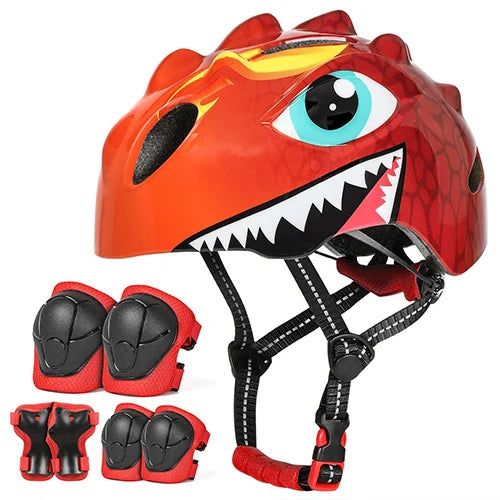 Kinderfietshelm Set met Knie- en Elleboogbeschermers voor Kinderen 50-54 cm 7