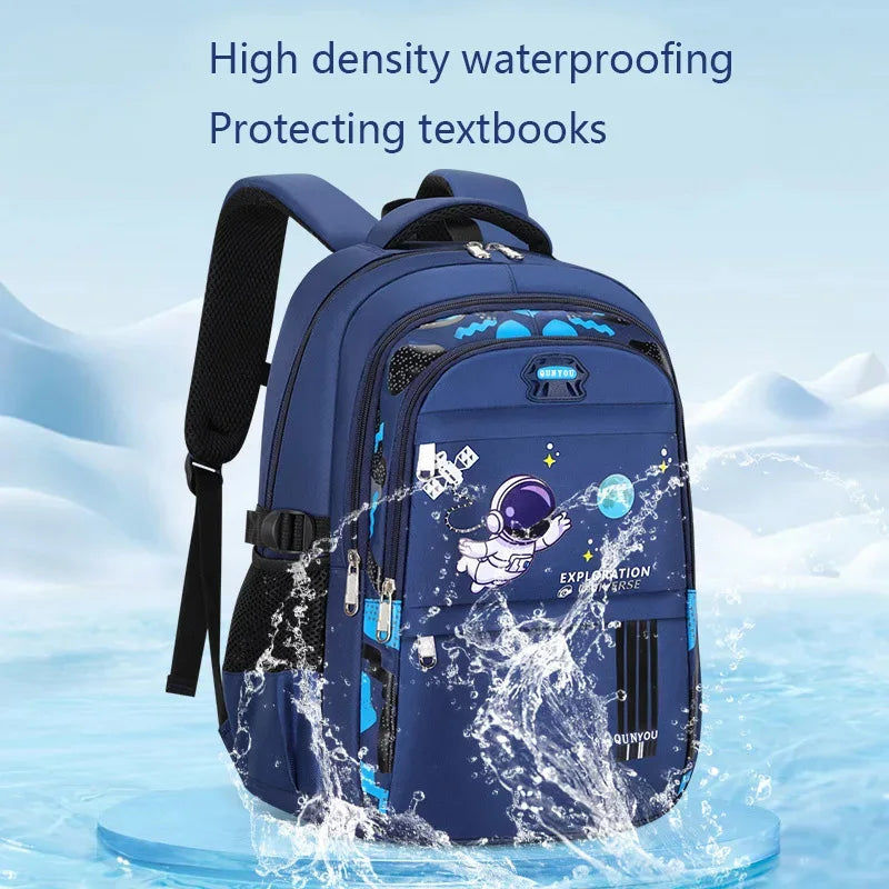 Kinderrugzak Jongens Astronaut Thema – Waterdichte Schooltas voor Basisschool 2