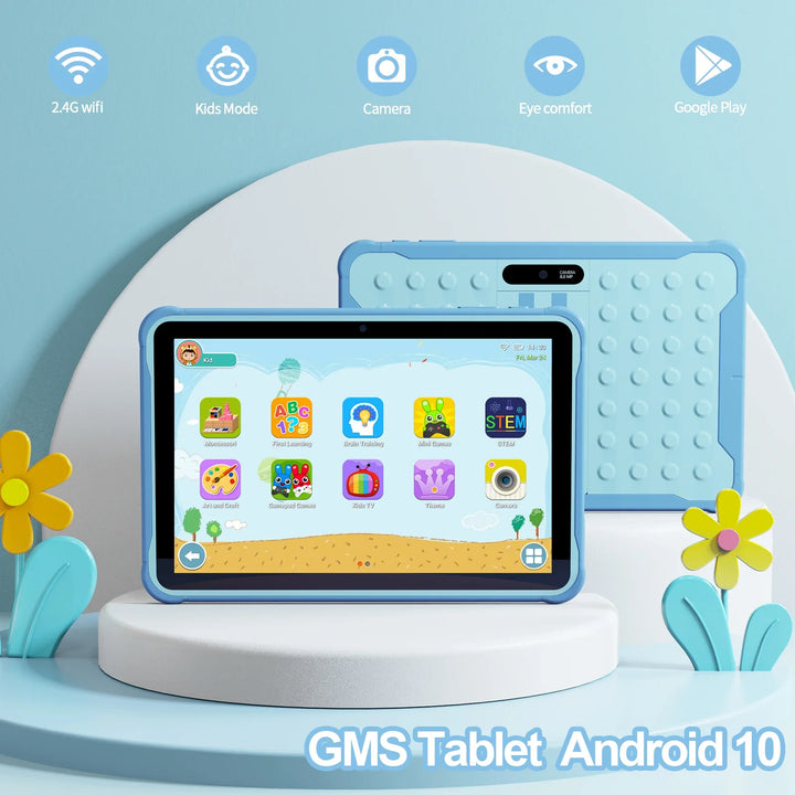 SmartKid T10 – Tablet infantil 10 polegadas Android 13, 64GB com capa protetora