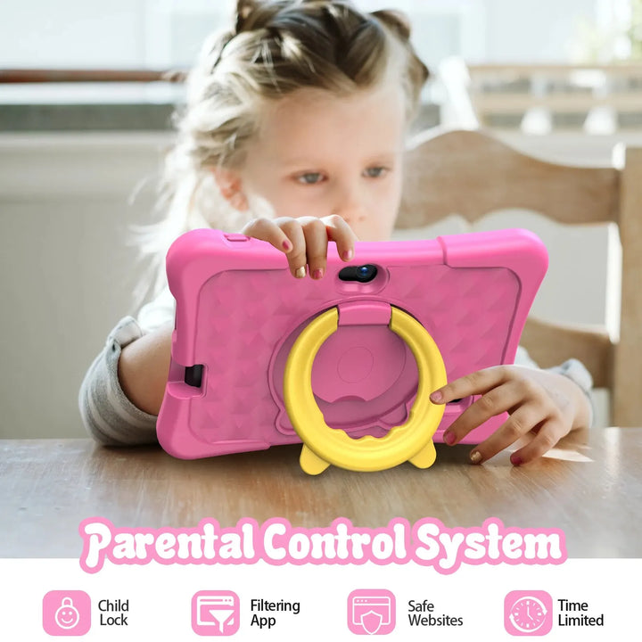 EduPlay – Tableta para niños 7 pulgadas Android 11, 32GB con cámara dual y funda protectora resistente a golpes