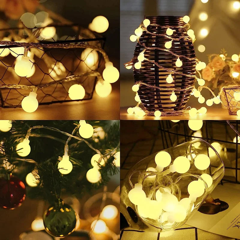 Kleine bal kerstverlichting 10M - USB/batterij voor decoratie 5