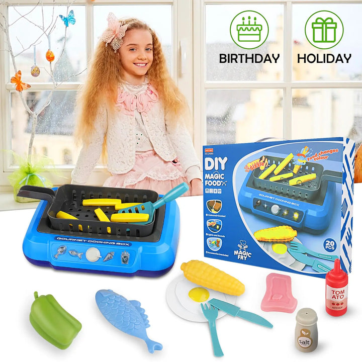 Kleurveranderende keuken speelgoedset met licht voor kinderen - 20 stuks 1