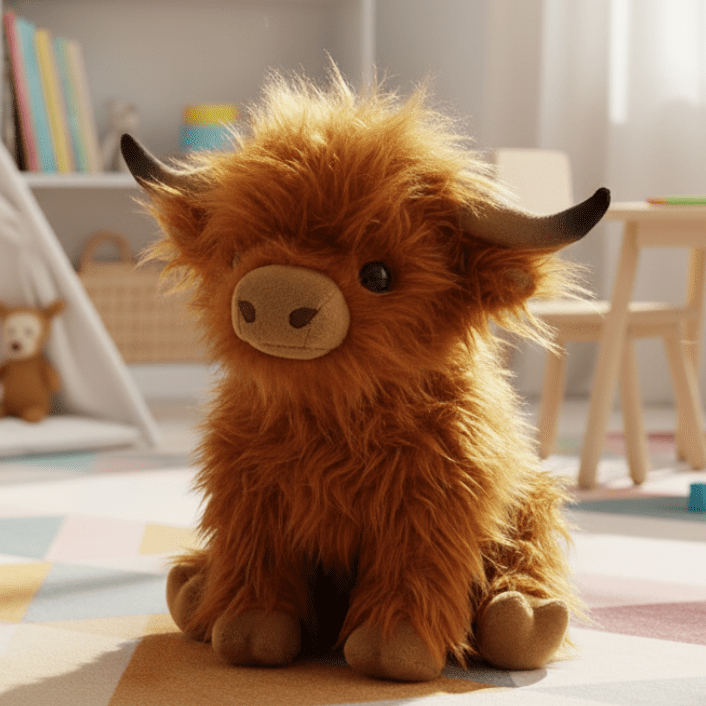 Knuffelbare Schotse Hooglandkoe - Zacht knuffelbeest voor knuffelvrienden 1