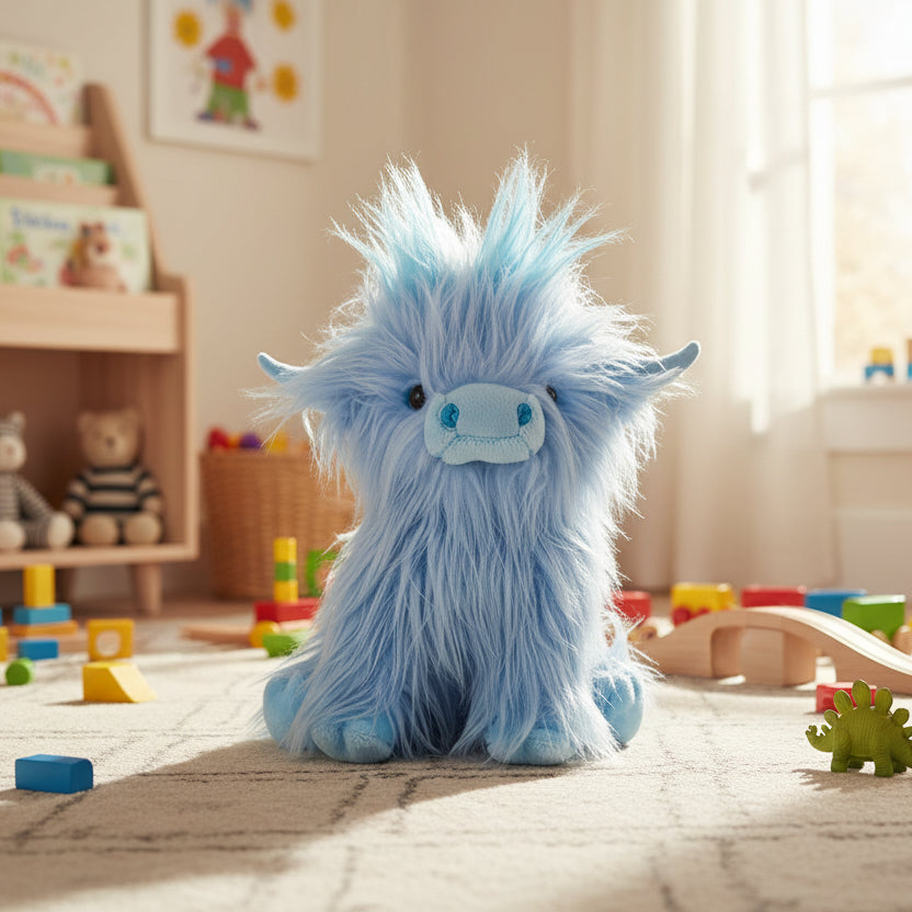 Knuffelbare Schotse Hooglandkoe - Zacht knuffelbeest voor knuffelvrienden 5