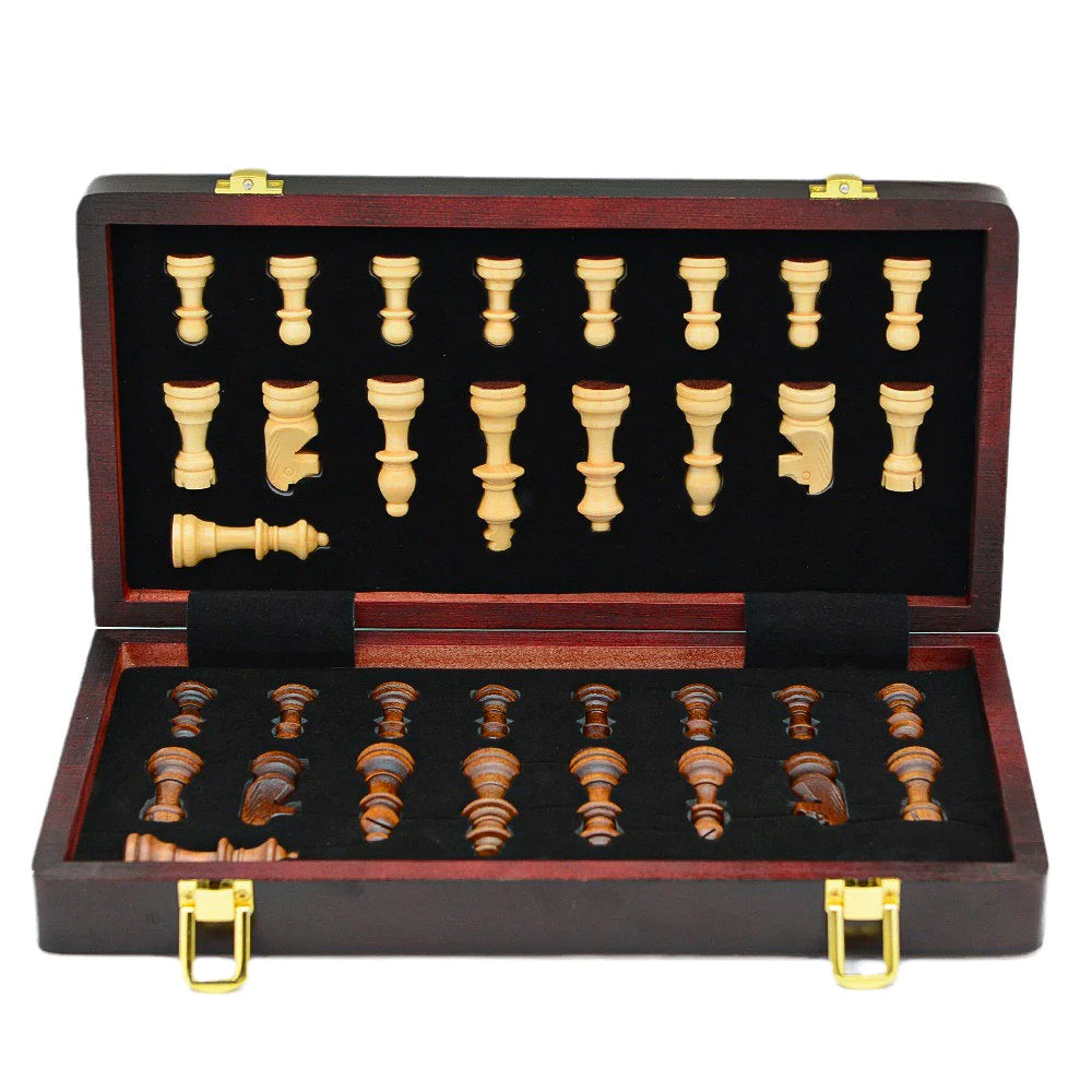 RoyalChess – Set di scacchi in legno pieghevole con scacchiera formato torneo