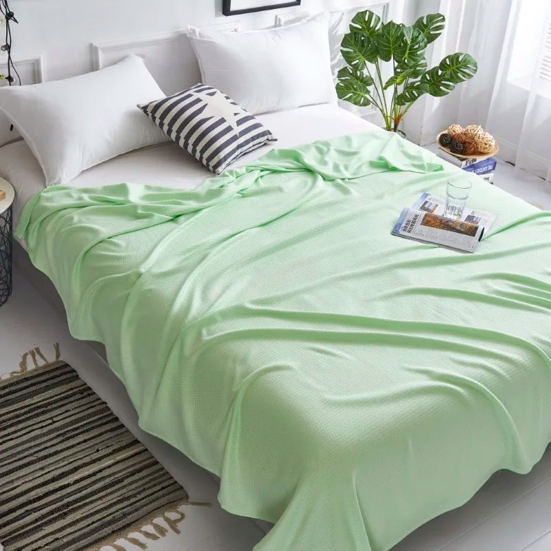 Kühlende Sommerdecke aus 100 % Bambusfaser, atmungsaktiv und leicht, ideal für warme Nächte 1