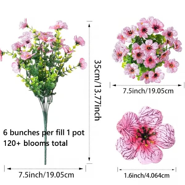 Kunstbloemen UV-Bestendig Gekleurd Binnenbuiten 120-480 Stuks Kleurvastheid | Sansoti 3