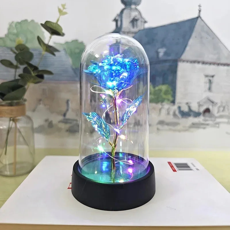 Lumirose LED Roos – Flor de rosa artificial con iluminación, agasallo romántico para San Valentín, voda e decoración