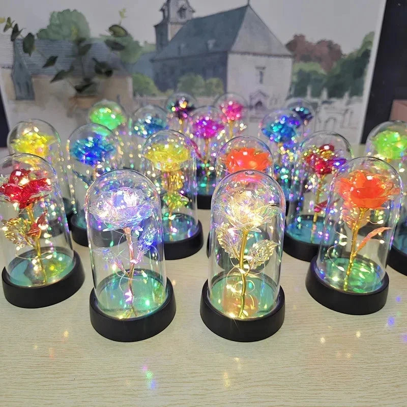 Lumirose LED Roos – Kunstmatige Rozenbloem met Verlichting, Romantisch Cadeau voor Valentijn, Bruiloft &amp; Decoratie