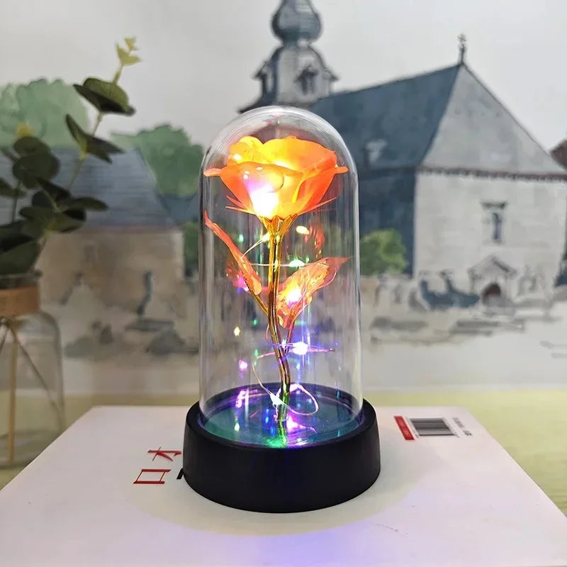 Lumirose LED Roos – Kunstmatige Rozenbloem met Verlichting, Romantisch Cadeau voor Valentijn, Bruiloft &amp; Decoratie