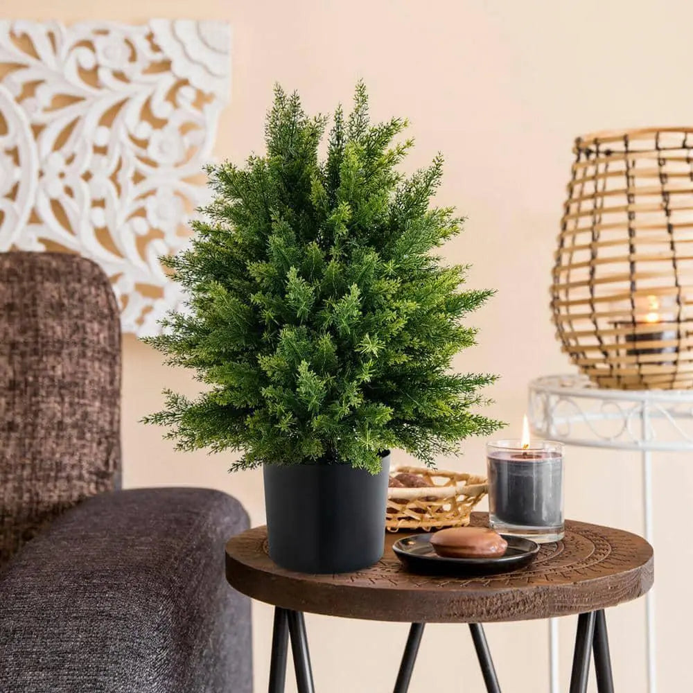 Kunstmatige cederplant – 45 cm hoge kunstboom voor tuin, terras en entree 1