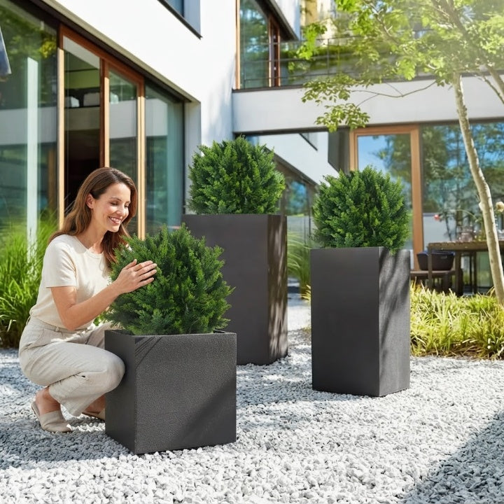 Kunstmatige cederplant – 45 cm hoge kunstboom voor tuin, terras en entree 2