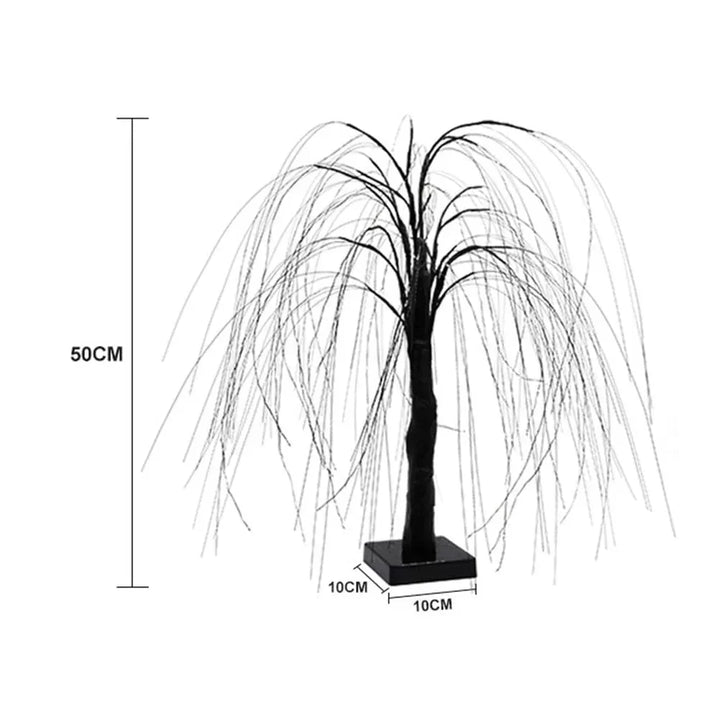 WillowGlow Lichtboom – Lámpara decorativa de sauce llorón con luz blanca cálida y ambiente natural