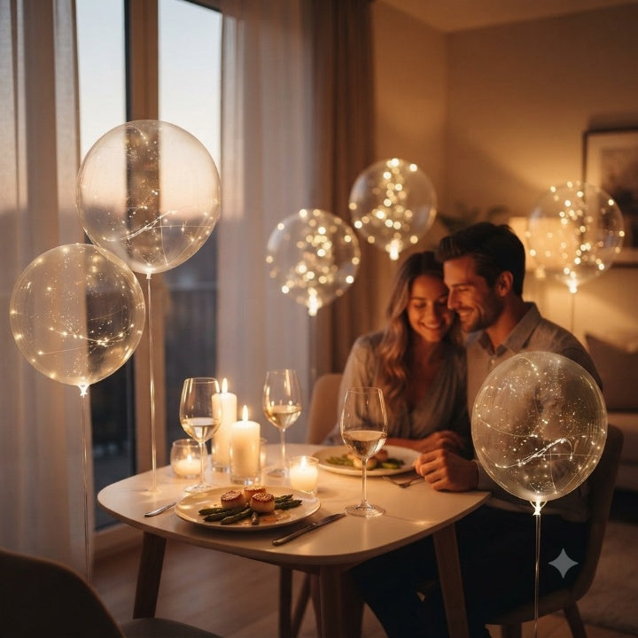 LED-ballonnen met lichtsnoer – Set van 10 voor bruiloften en feesten 2