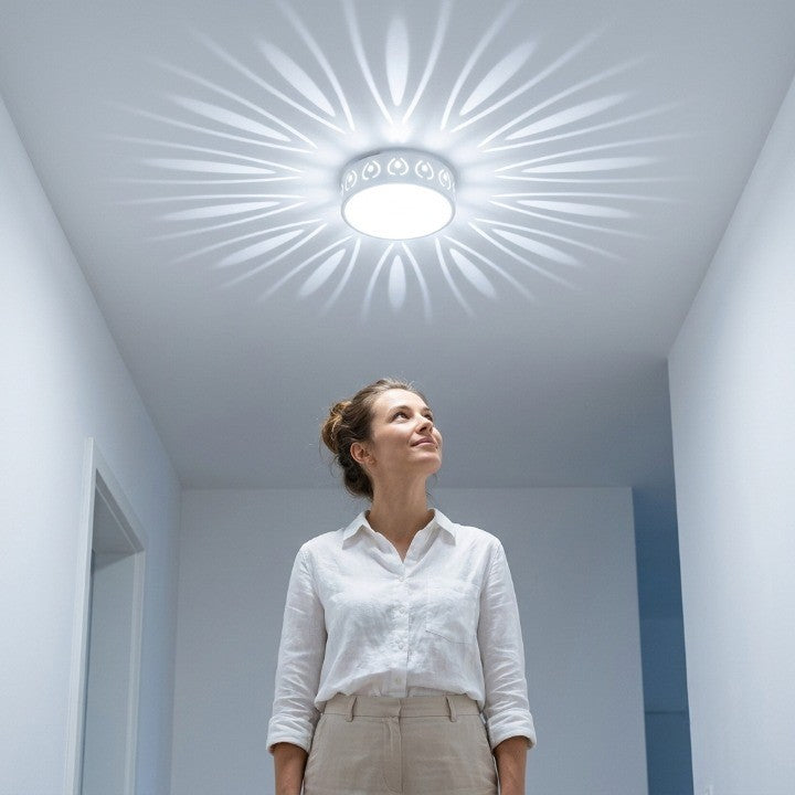 LED-plafondlamp, rond – 3W hallamp met decoratief lichteffect 3
