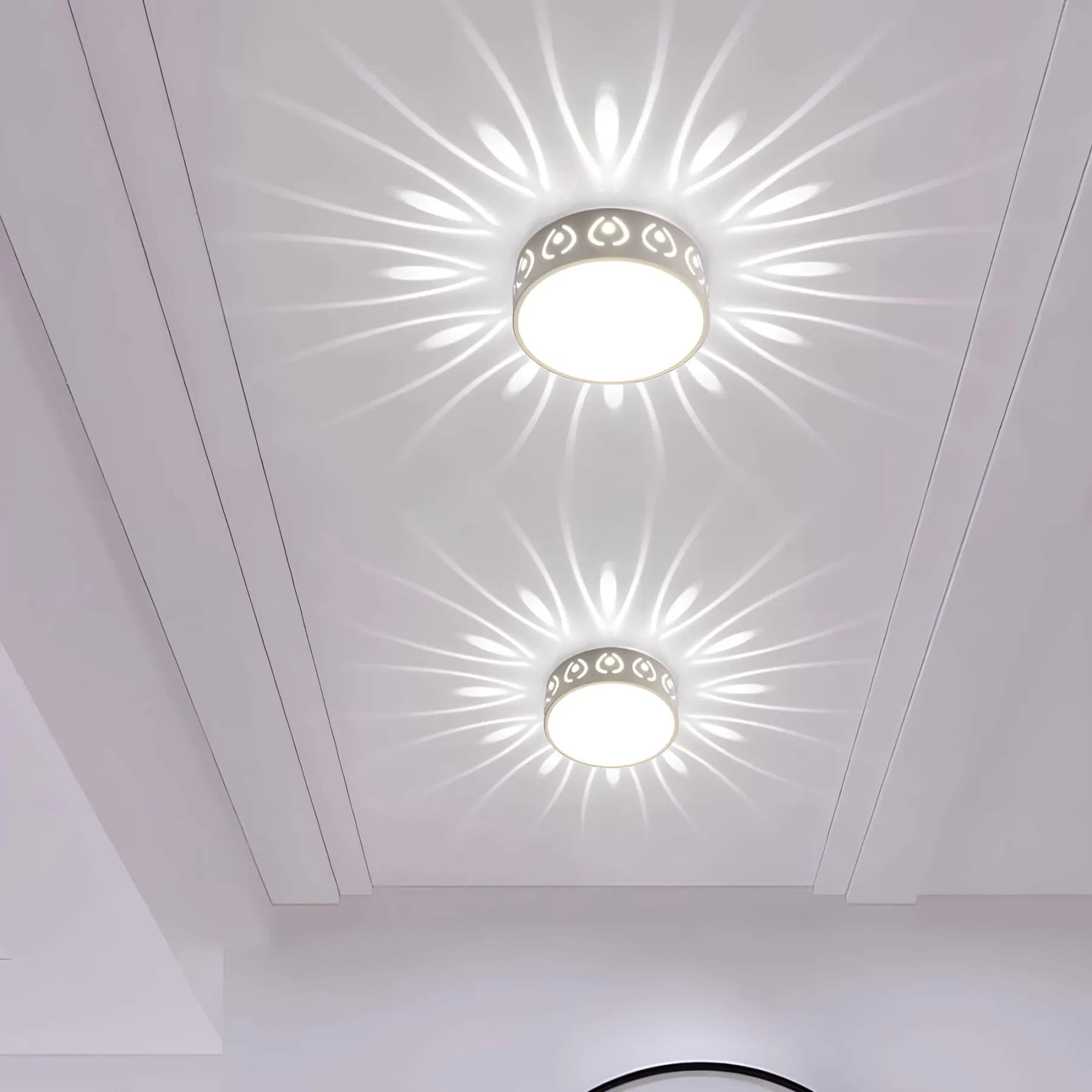 LED-plafondlamp, rond – 3W hallamp met decoratief lichteffect 5