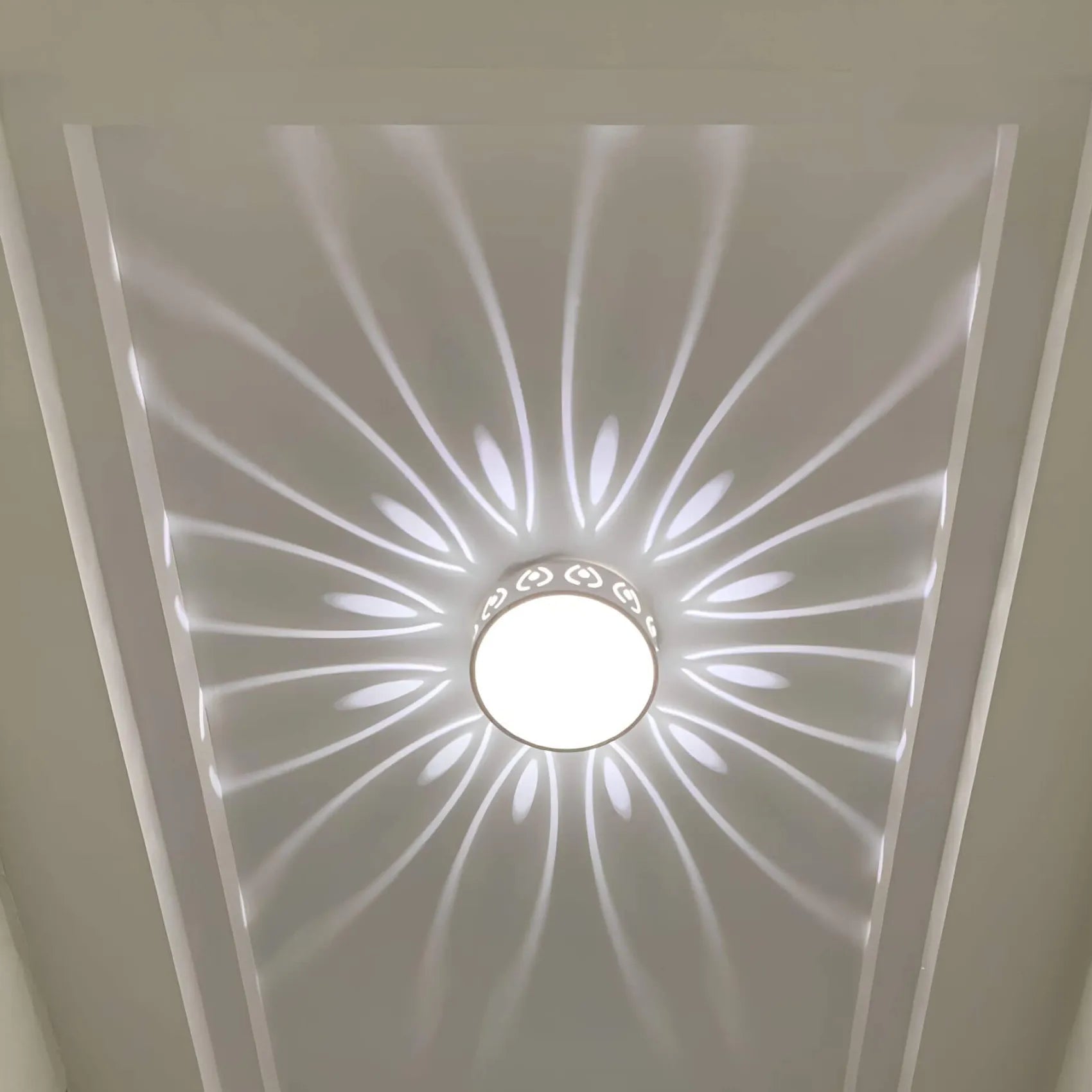 LED-plafondlamp, rond – 3W hallamp met decoratief lichteffect 6