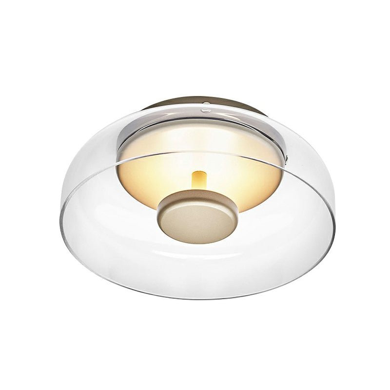 LED-plafondlamp met rookglas – Ronde glazen lamp met warm wit licht 4