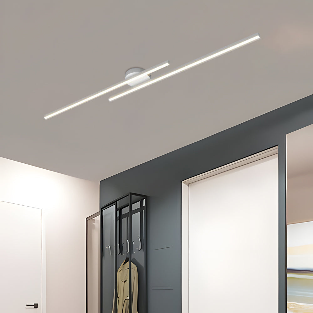 Norvion Plafondlamp – Lampada da soffitto LED allungata in alluminio con design minimalista elegante