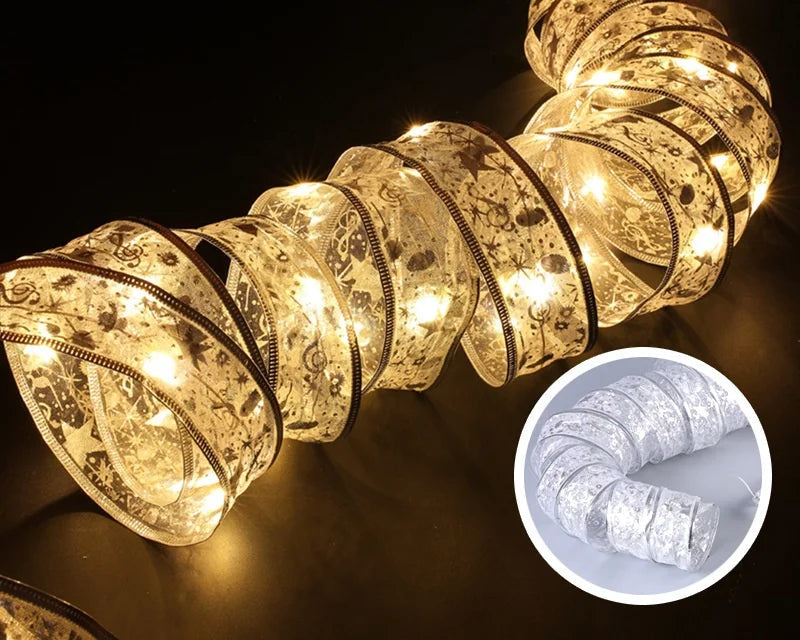 Nastro LED LumiRibbon Luci di Natale – Bianco Caldo, Flessibile e a Risparmio Energetico per Interni ed Esterni