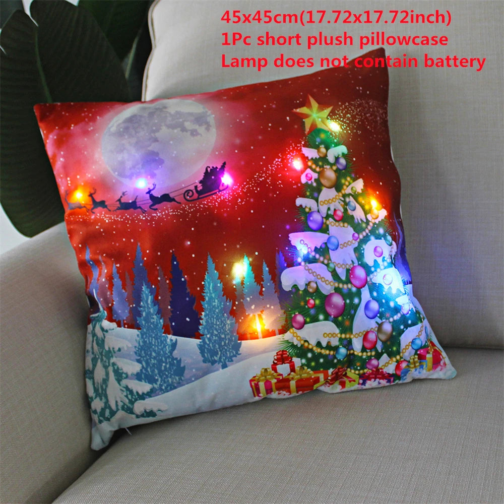 LED Kussensloop voor Feestdagen - 45x45 cm, Polyester, Machinewasbaar 13