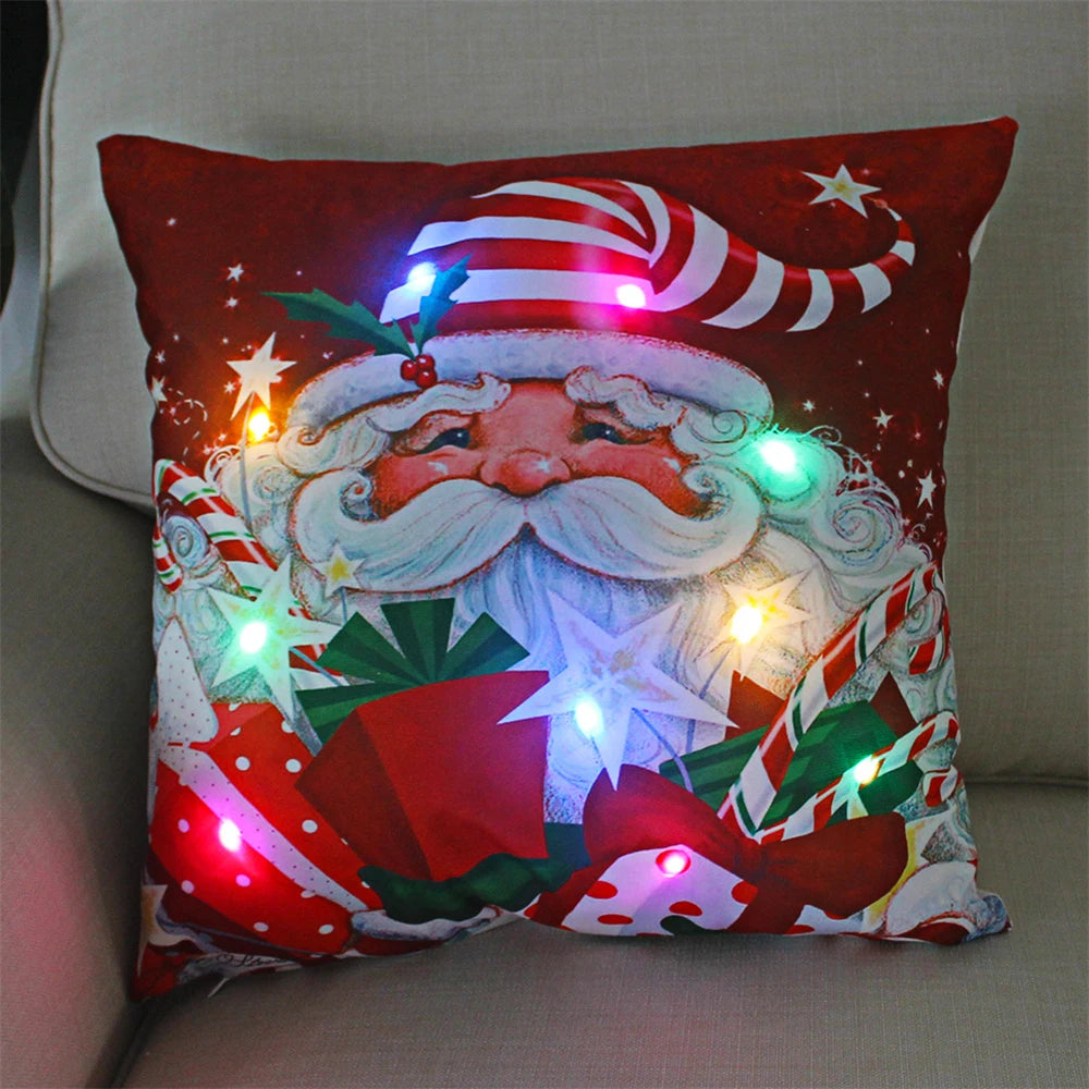 LED Kussensloop voor Feestdagen - 45x45 cm, Polyester, Machinewasbaar 2
