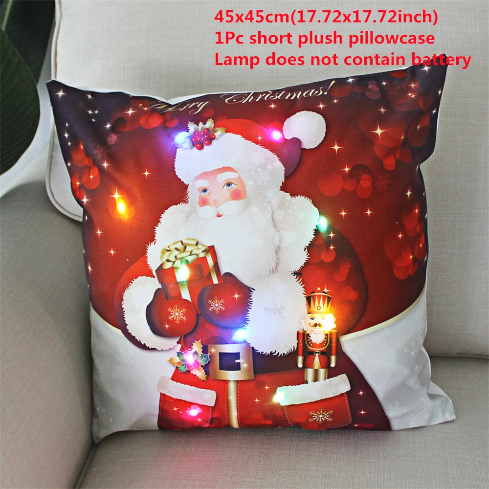 LED Kussensloop voor Feestdagen - 45x45 cm, Polyester, Machinewasbaar 7