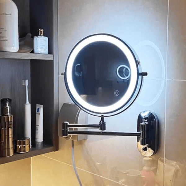 LED Make Up Spiegel Met Licht - Vergrootspiegel Met Oplaadbare Batterij en Instelbare Verlichting 4